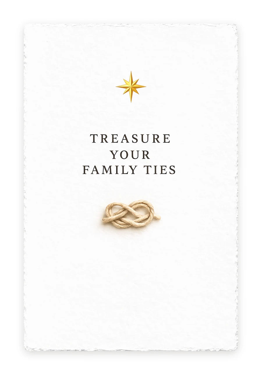 FAMILY TIES — on white handmade paper