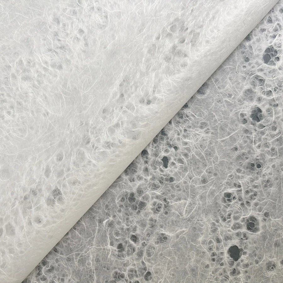 White Handmade Raindrop Mulberry Paper — handmade paper sheet