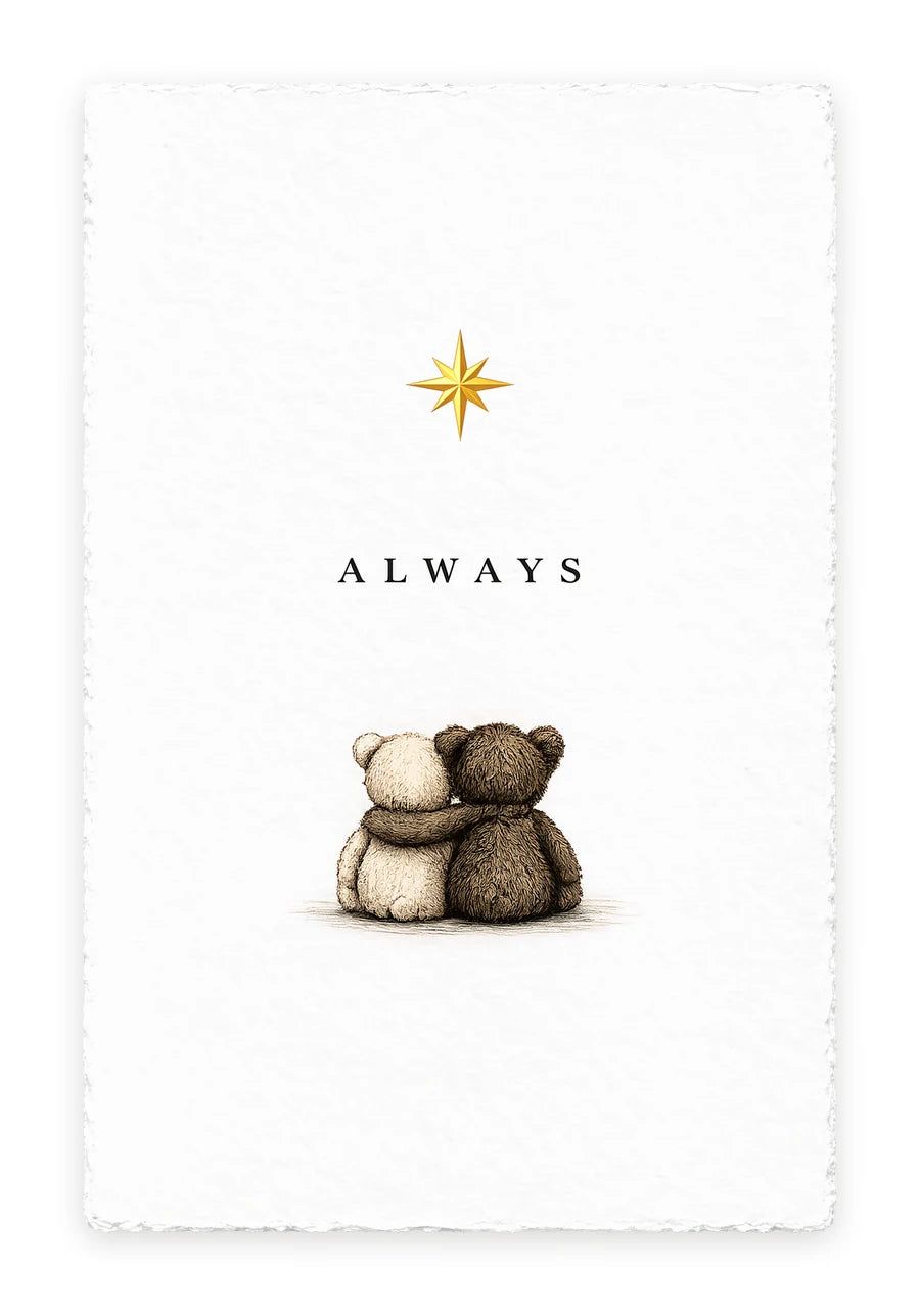 ALWAYS — on white handmade paper