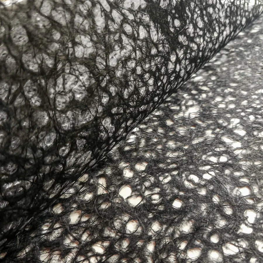 Black Handmade Lace Mulberry Paper — handmade paper sheet
