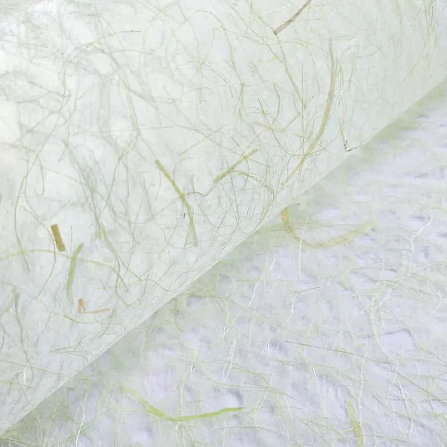 Light Green Handmade Lace Mulberry Paper — handmade paper sheet