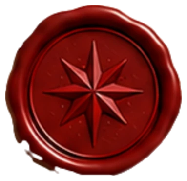 Deep red Starbound wax seal