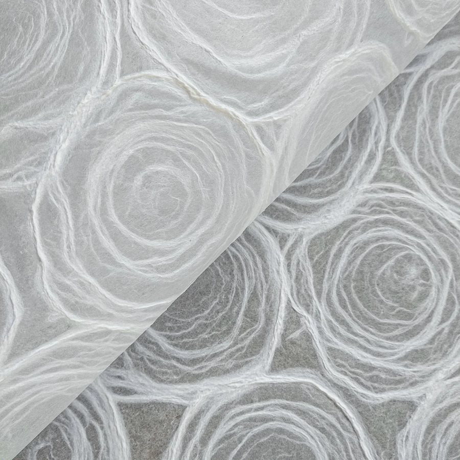 White handmade rose mulberry paper